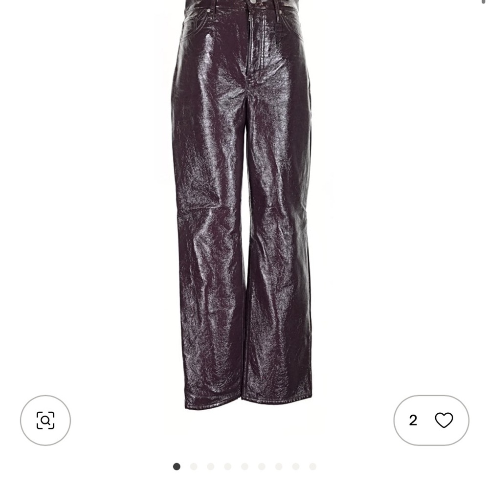 Express Modern Straight Super High Rise Shiny Pants